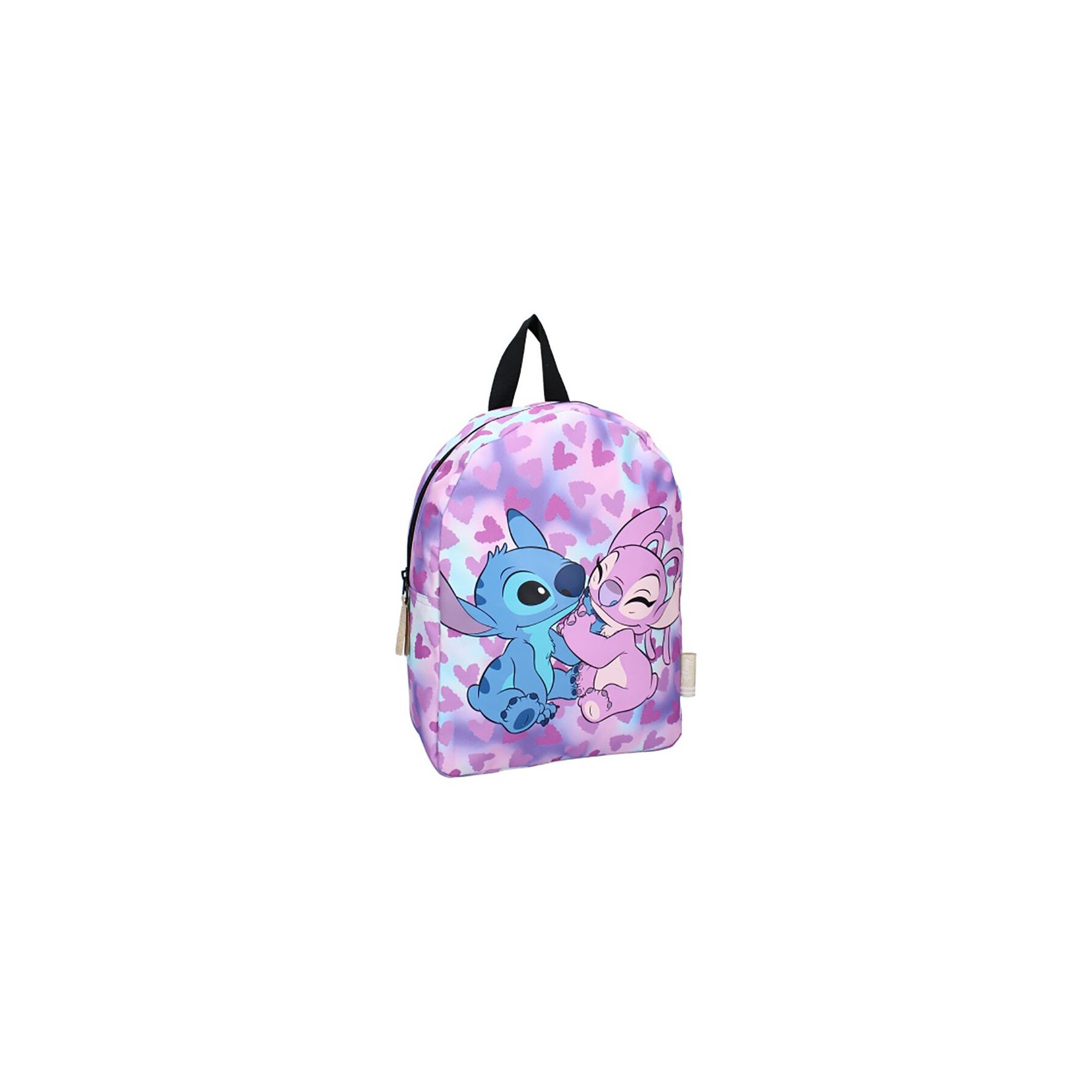 Mochila Stitch & Angel Corazones 31 Cm