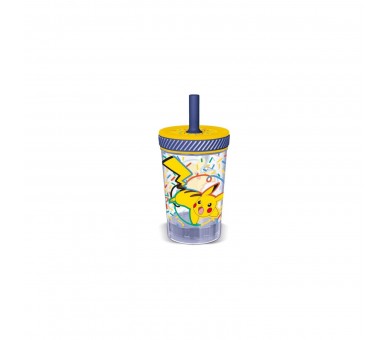 Vaso Antivuelco Con Pajita Pokémon 370 Ml