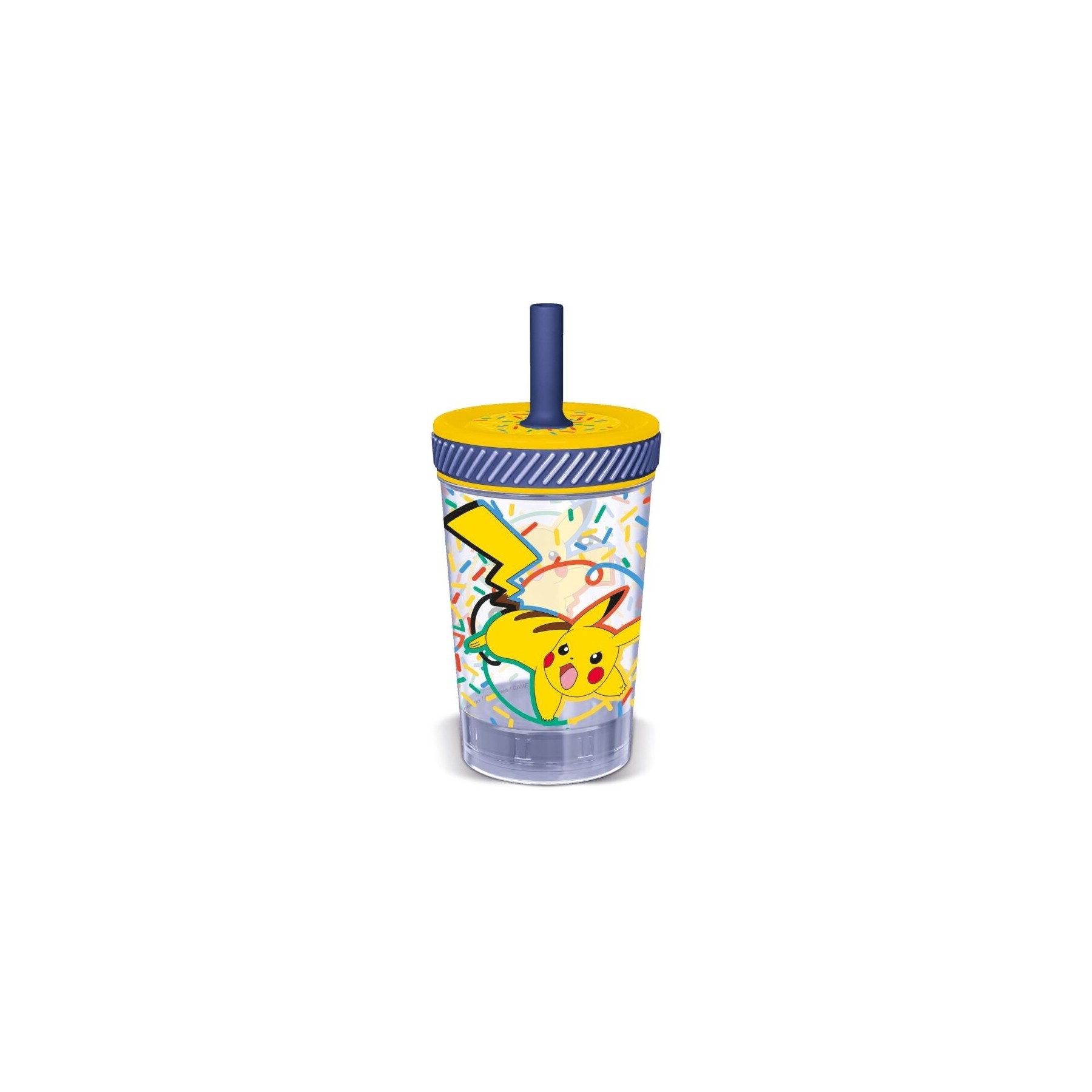 Vaso Antivuelco Con Pajita Pokémon 370 Ml