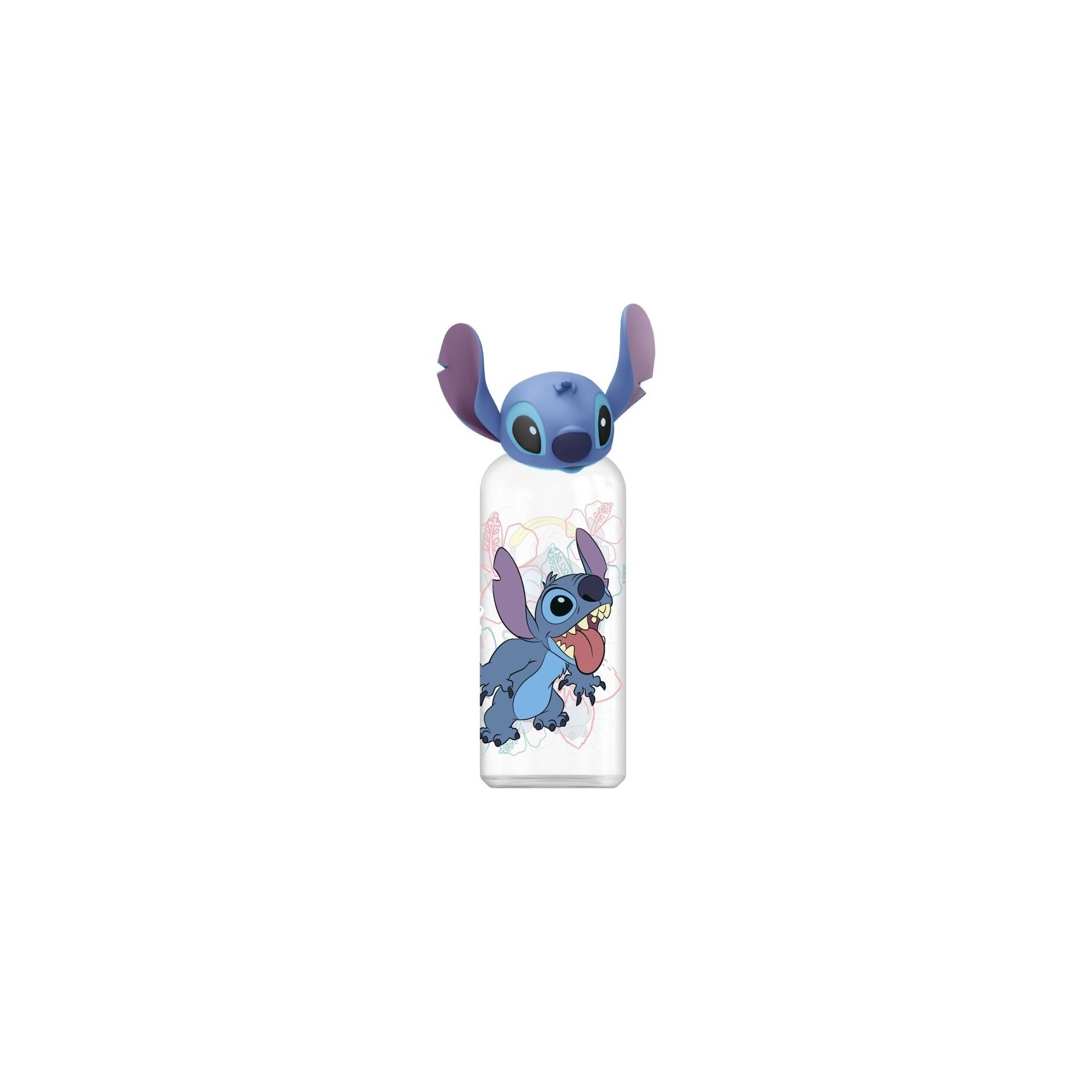 Botella Con Figura 3D Stitch Y Palmas 560 Ml