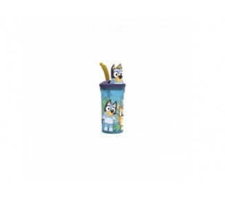 Vaso Con Figura 3D Y Pajita Bluey 360 Ml