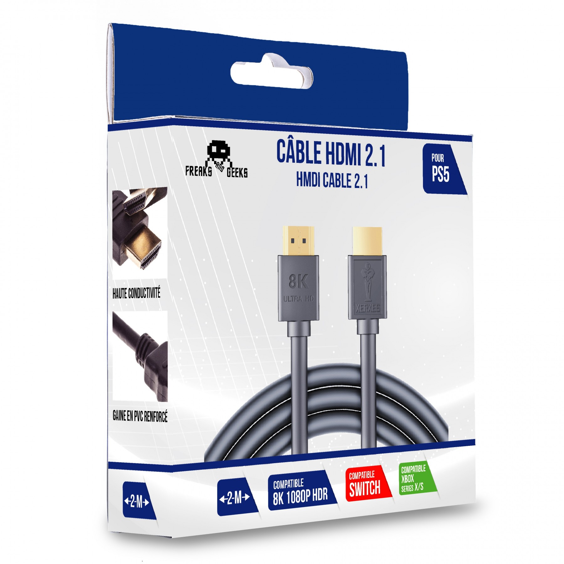 Cable HDMI 2.1 (2m) 8K Freaks & Geeks