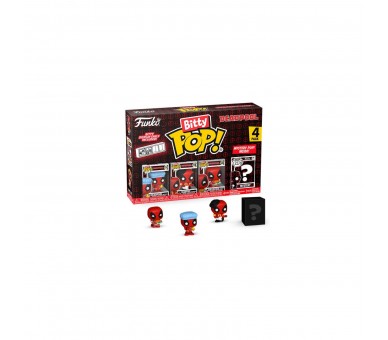 Blister 4 Figuras Bitty Pop Marvel Deadpool Bathtime