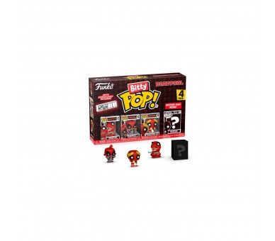 Blister 4 Figuras Bitty Pop Marvel Deadpool Dinopool