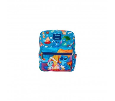 Mochila Nylon Camping Cuties Stitch Disney Loungefly 24Cm