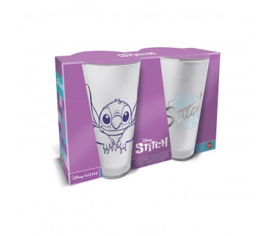 Set 2 Vasos Casual Stich Cristal 490Ml