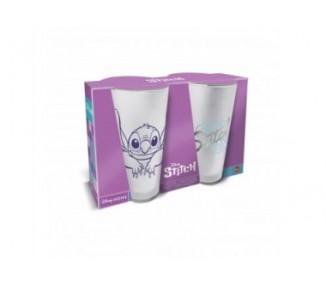 Set 2 Vasos Casual Stich Cristal 490Ml