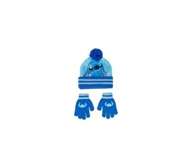 Set Gorro Y Guantes Stitch Disney 6 Unidades