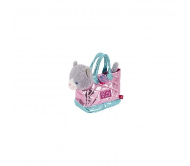 Bolso Mano + Peluche Rosa Gato Coco 28Cm