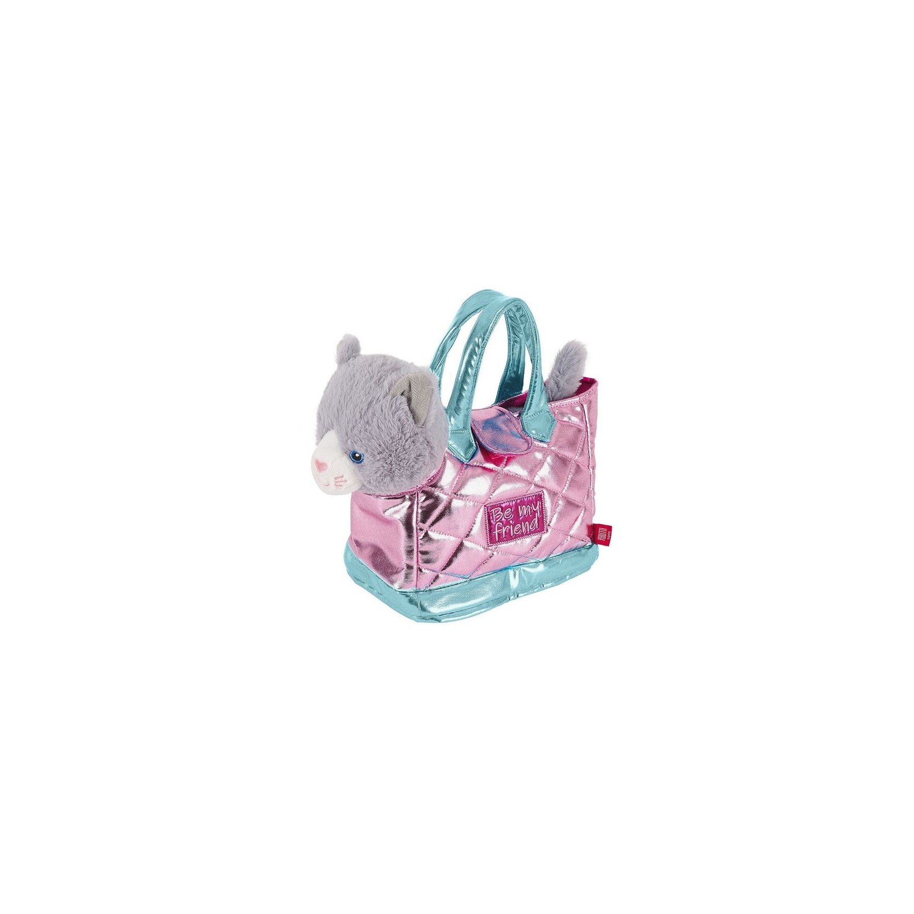 Bolso Mano + Peluche Rosa Gato Coco 28Cm