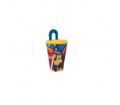 Vaso Con Caña Maleable Patrulla Canina Pup Power 430 Ml