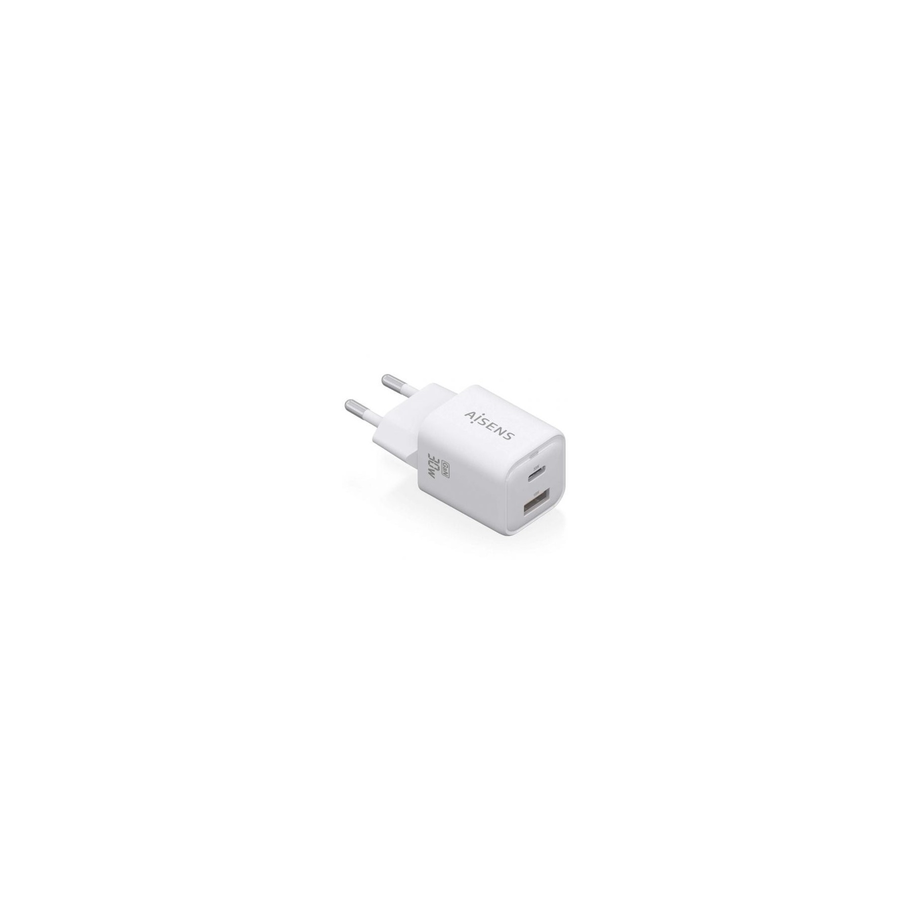 Cargador Gan De Pared Aisens Asch-30W2P020-W/ 1Xusb Tipo-C/