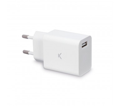 Ksix Bxcd2Ab Blanco / Cargador De Red Eléctrica Usb-A 12W