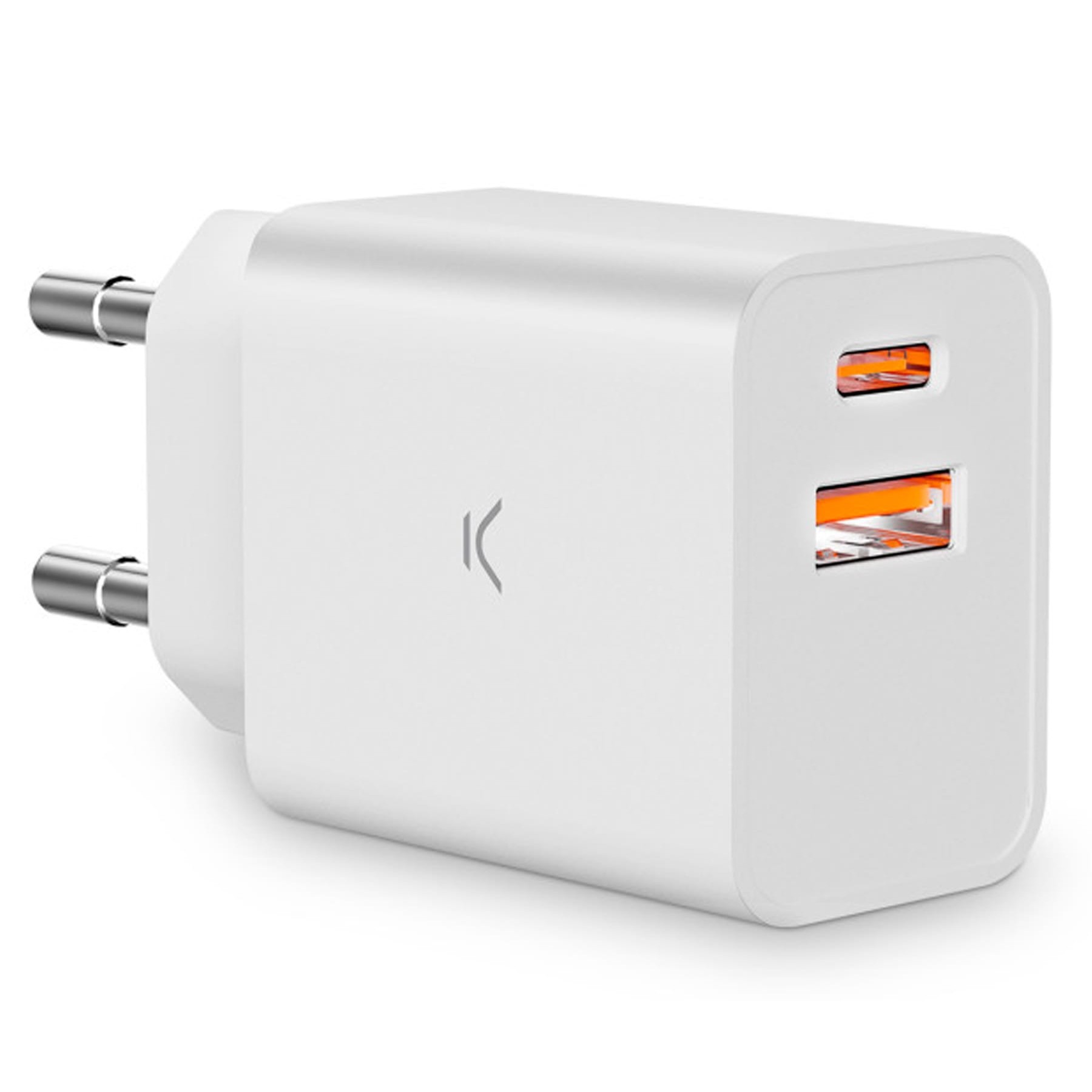 Ksix Bxcdc20D Blanco / Cargador De Red Eléctrica Usb-C + Usb