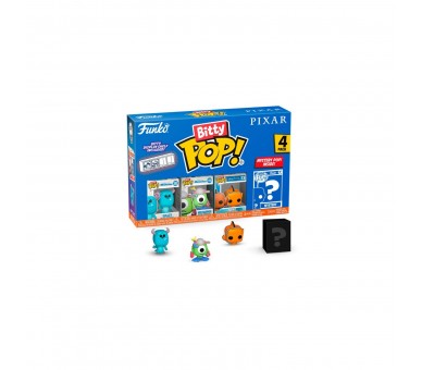 Blister 4 Figuras Bitty Pop Disney Pixar Monsters Inc