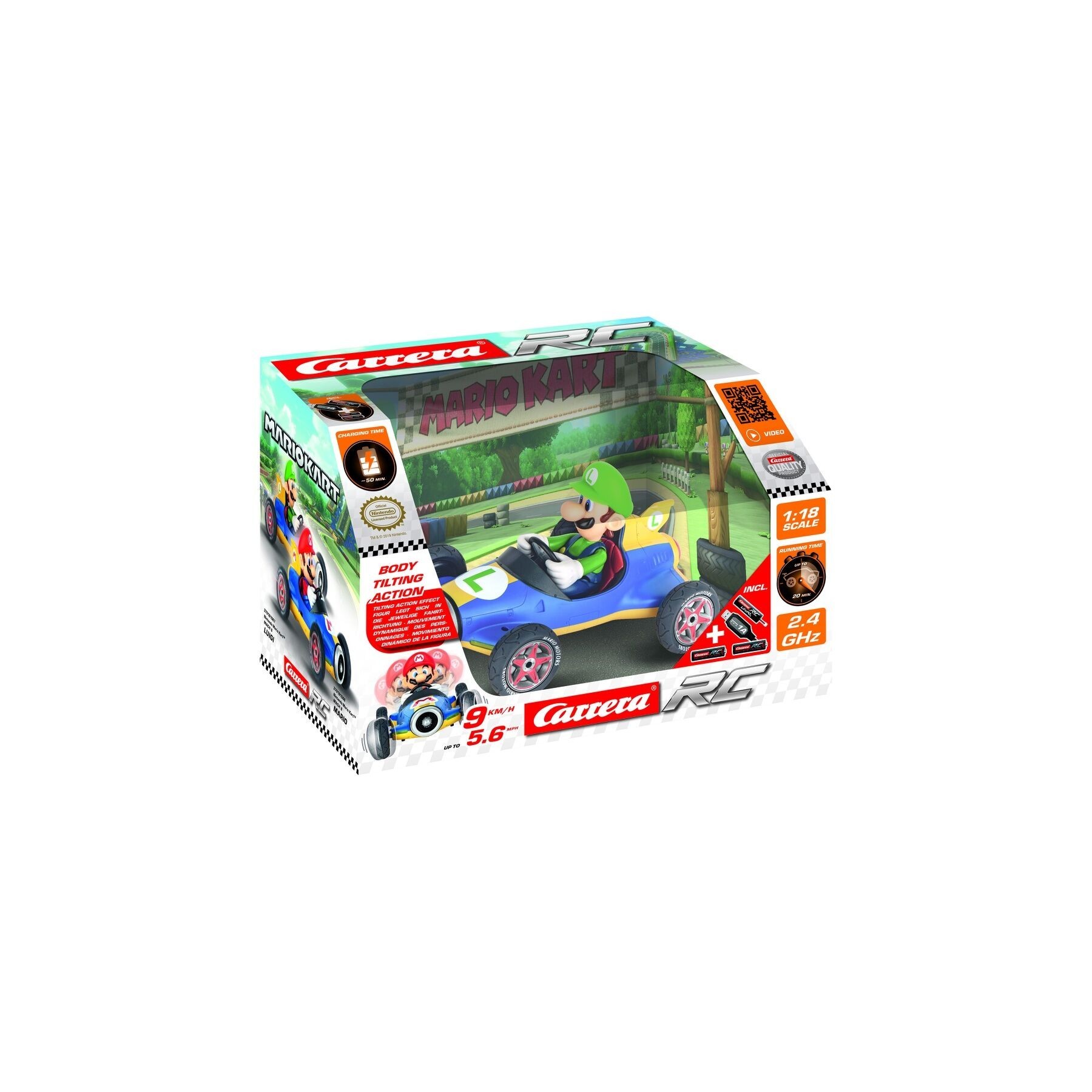 Coche Radio Control Luigi Mario Kart