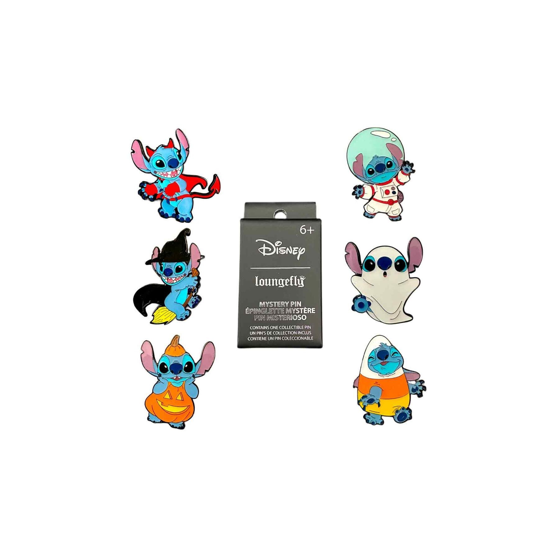 Blind Box Enamel Pin Halloween Stitch Disney Surtido 12 Unid