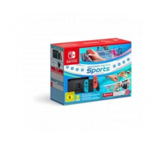 Consola Nintendo Switch Azul /Rojo + Switch Sports + 12 mese