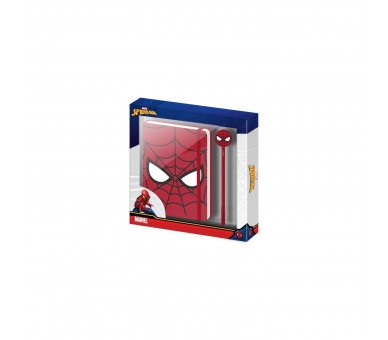 Set Diario + Boligrafo Spiderman Marvel