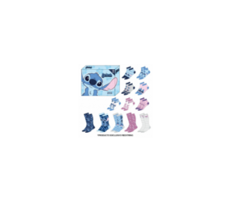 Caja Regalo 12 Pares Calcetines Stitch Talla 35/41