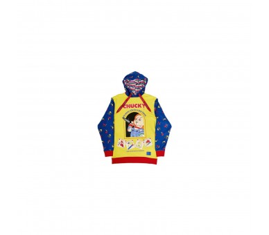 Sudadera Con Capucha Amarilla Con Diseño De Chucky Talla Xxx