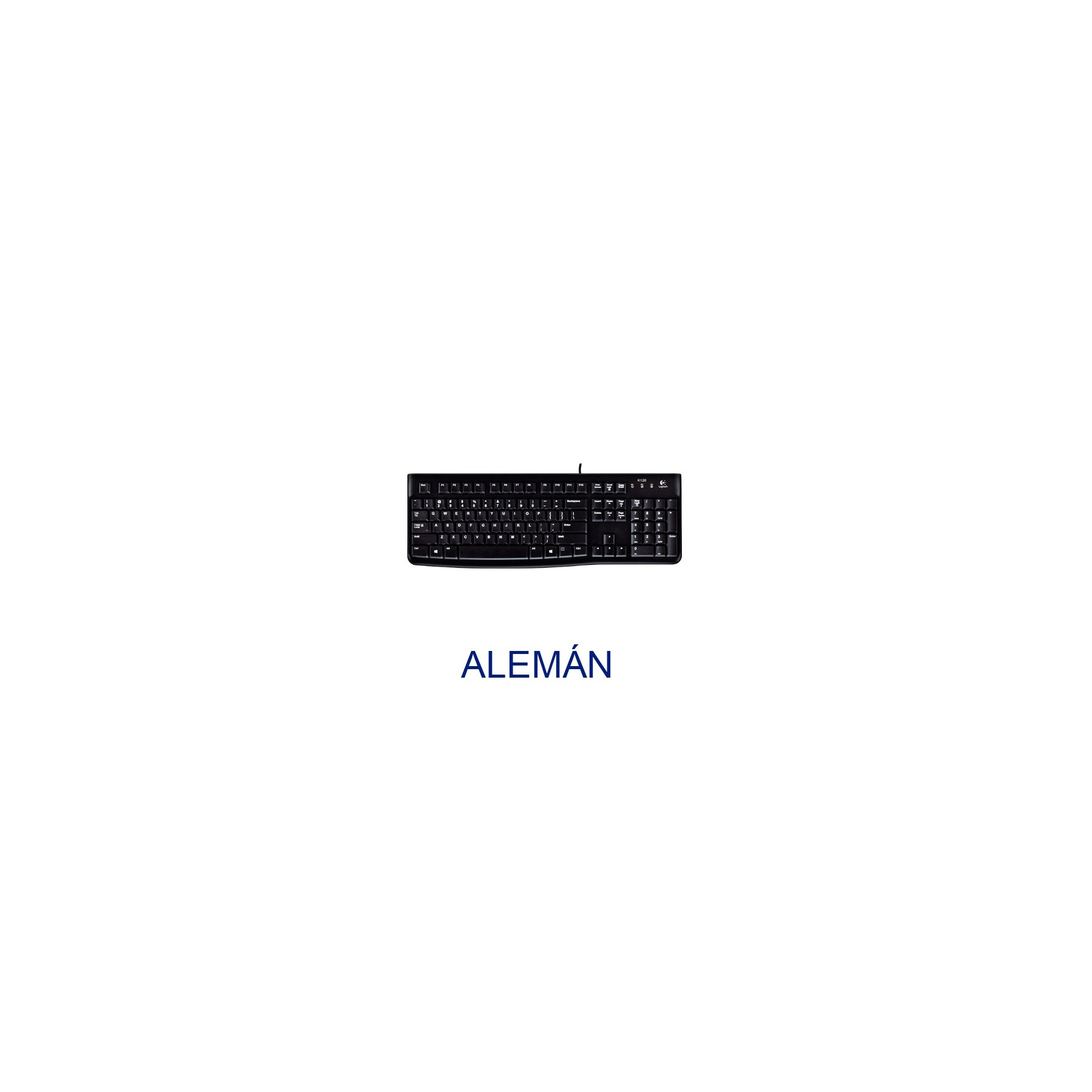 Teclado Logitech K120 Usb Negro Aleman