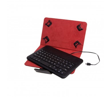 Funda Universal + Teclado Con Cable Phoenix Para Tablet / Eb