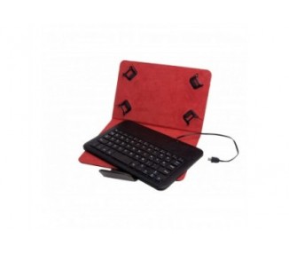 Funda Universal + Teclado Con Cable Phoenix Para Tablet / Eb