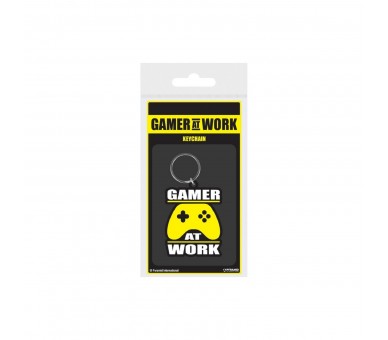 Llavero Rubber Gamer At Work Gaming