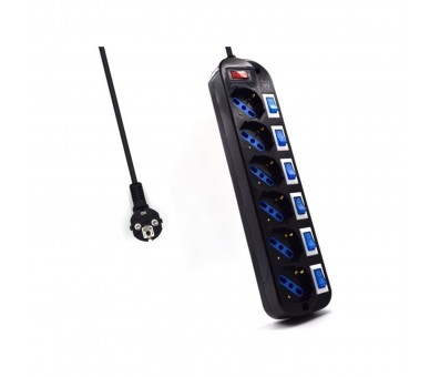 Regleta Ewent 6 Tomas Shucko Interruptor