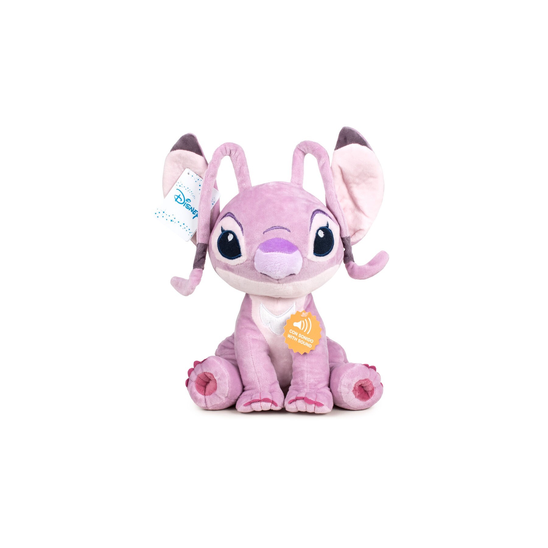 Peluche Angel Stitch Disney Soft Sonido 20Cm