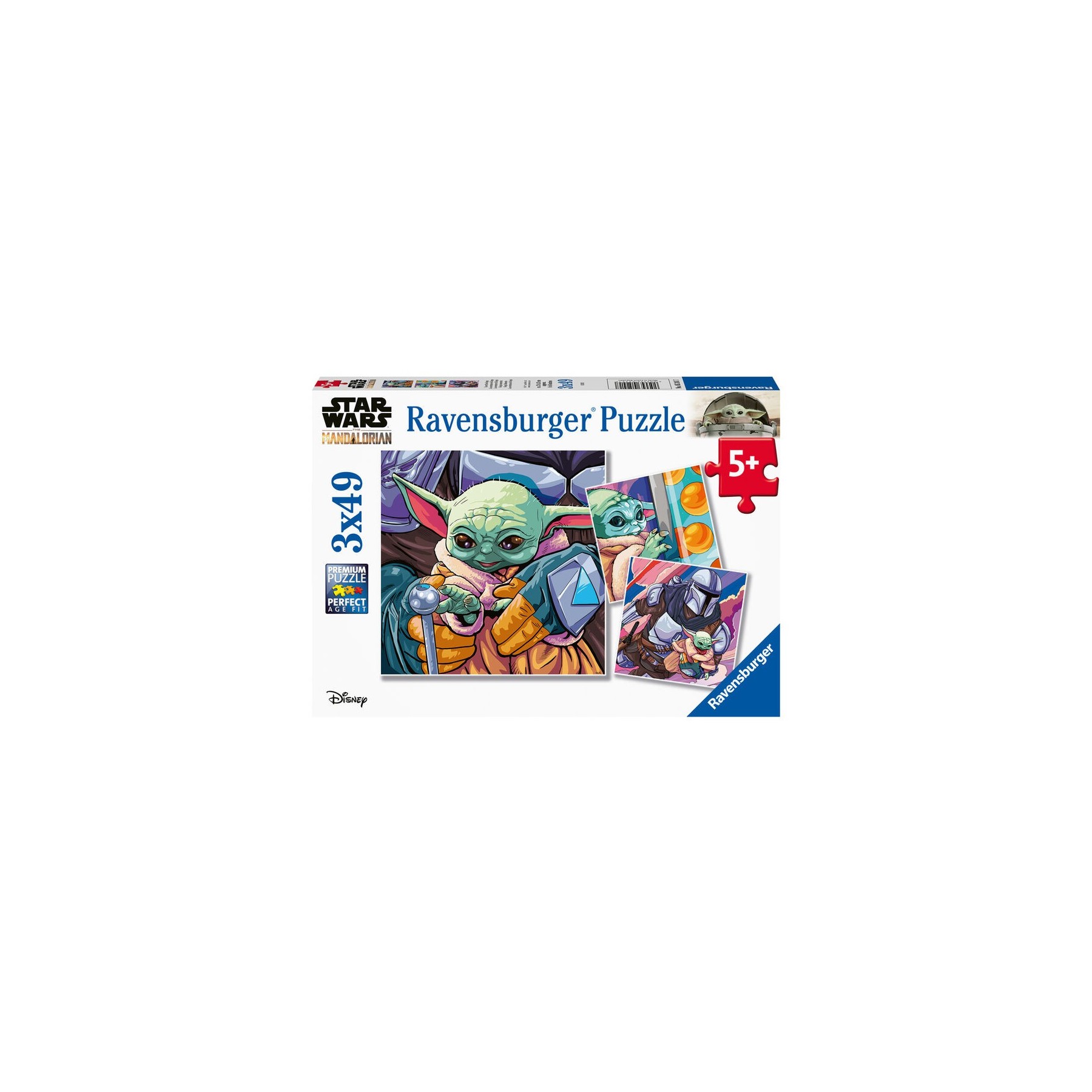 Puzzle Baby Yoda Mandalorian Star Wars 3X49Pzs 7 Unidades