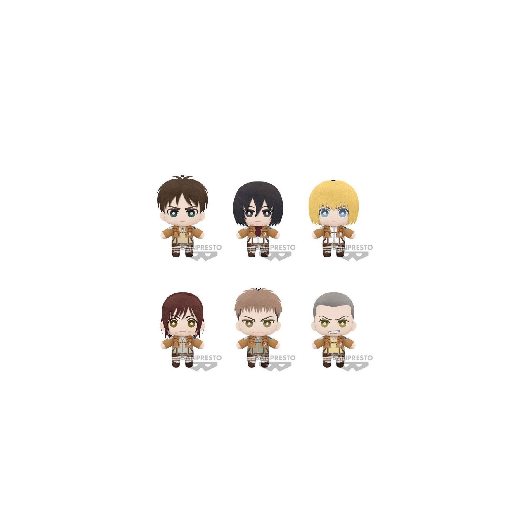 Expositor 9 Peluches Tomonui Series 1 Attack On Titan 15Cm S