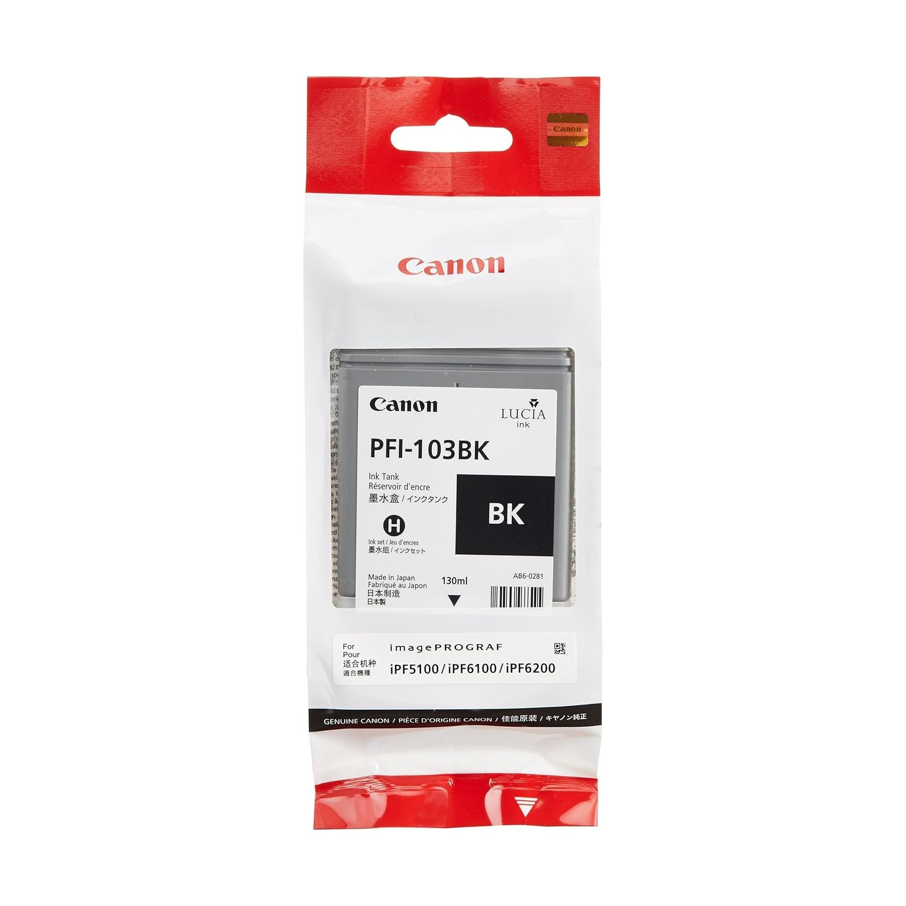 Cartucho Canon Pfi103Bk Negro Ipf5100 -  Ipf6100 -  Ipf6200