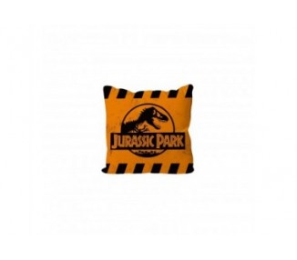 Cojin Cuadrado Caution Logo Naranja Jurassic Park Envasado V