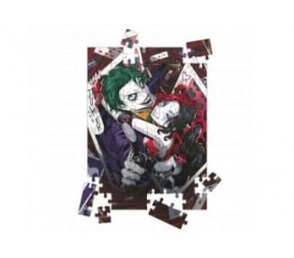 Puzle 100 Efecto 3D Joker Y Harley Quinn Manga Universo Dc