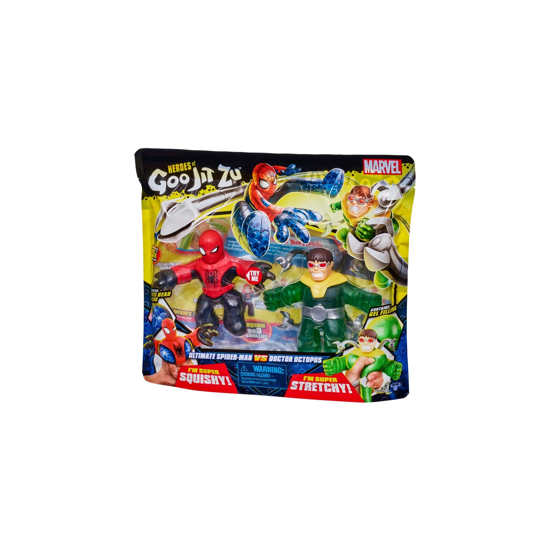 Pack De 2 Figuras Bandai Goo Jit Zu Marvel Héroes Spiderman