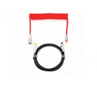 Kioru Cable Aviador Para Teclados Gaming Negro Y Rojo