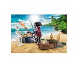 Playmobil Starter Pack Pirata Con Bote De Remos