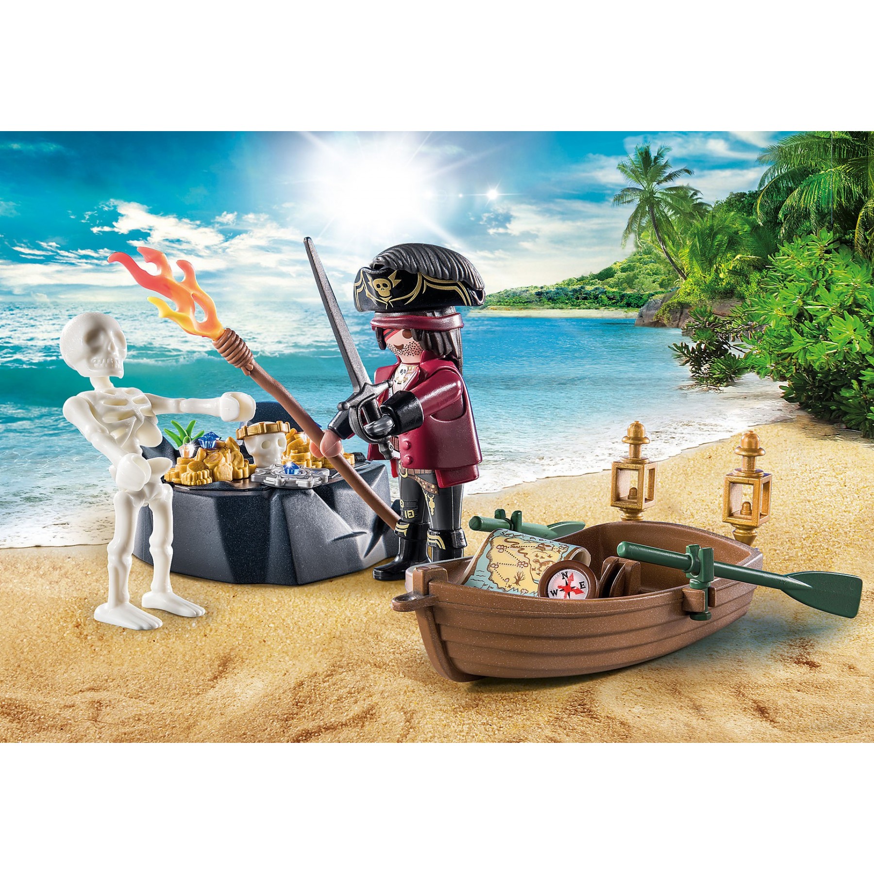 Playmobil Starter Pack Pirata Con Bote De Remos