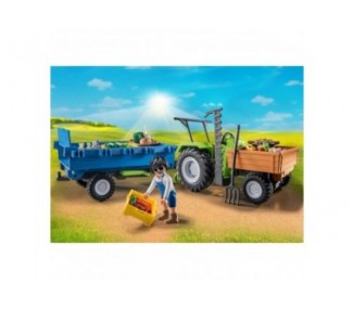 Playmobil Tractor Con Remolque