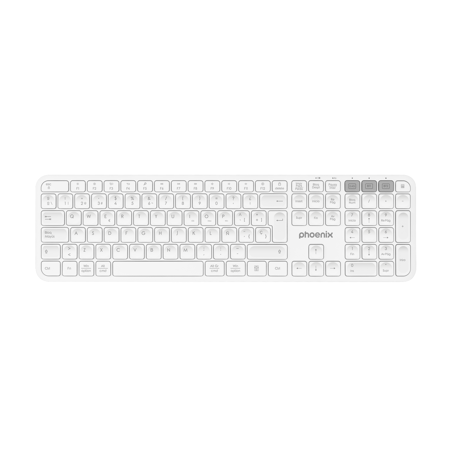 Teclado Inalámbrico Multidispositivo Phoenix K300 Blueooth D