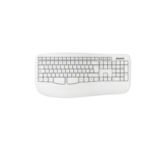 Phoenix K201 Teclado Ergonómico Inalámbrico 2.4Ghz Blanco