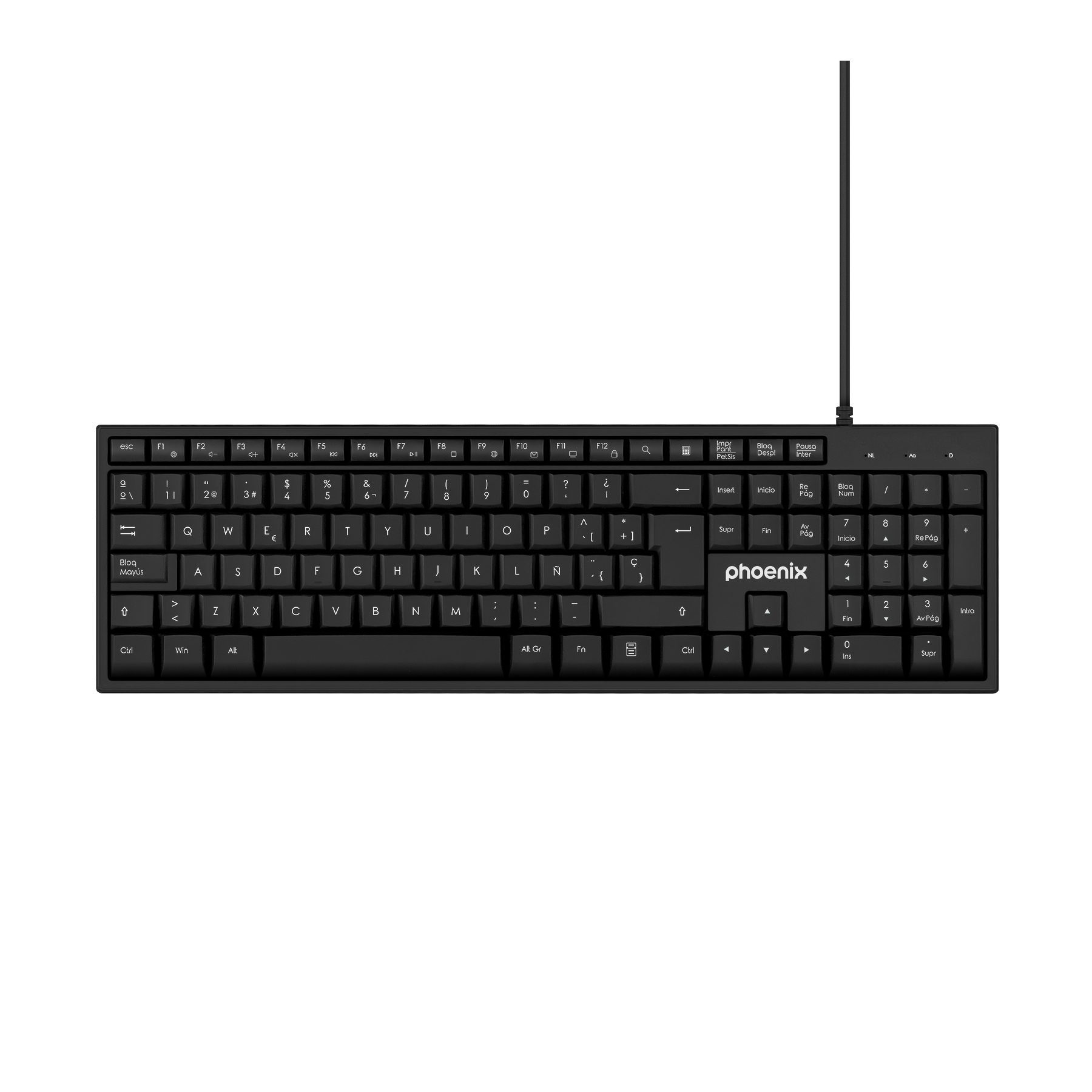 Phoenix K100 Teclado Multimedia Usb