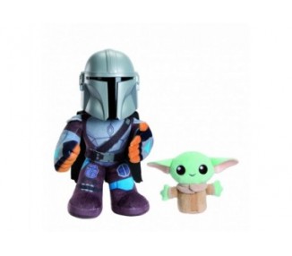 Peluche Mattel Star Wars Clan De Dos Mandalorian Y Grogu