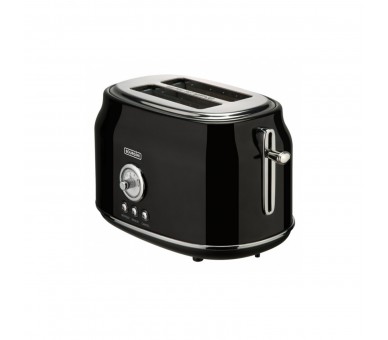 Tostadora De Pan Bourgini Retro Negra 815W 2 Rebanadas