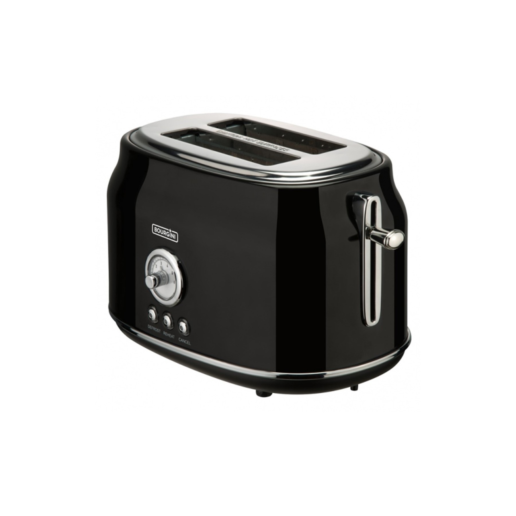 Tostadora De Pan Bourgini Retro Negra 815W 2 Rebanadas