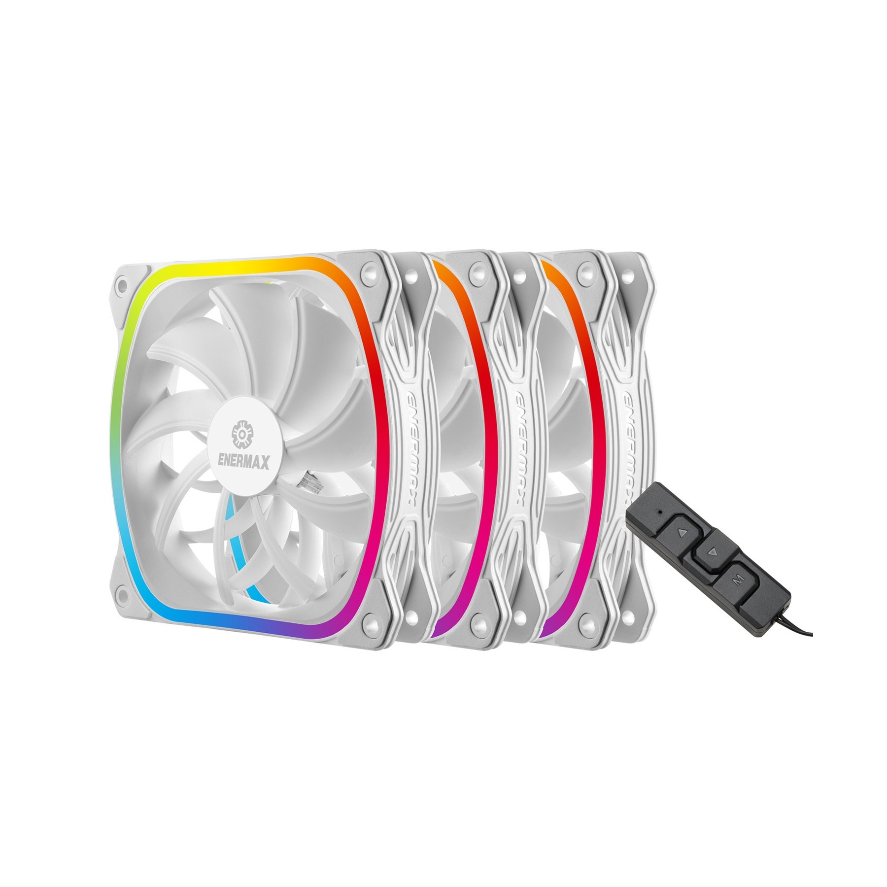 Ventilador Gaming Enermax Squa Rgb Blanco 120Mm Pack De 3