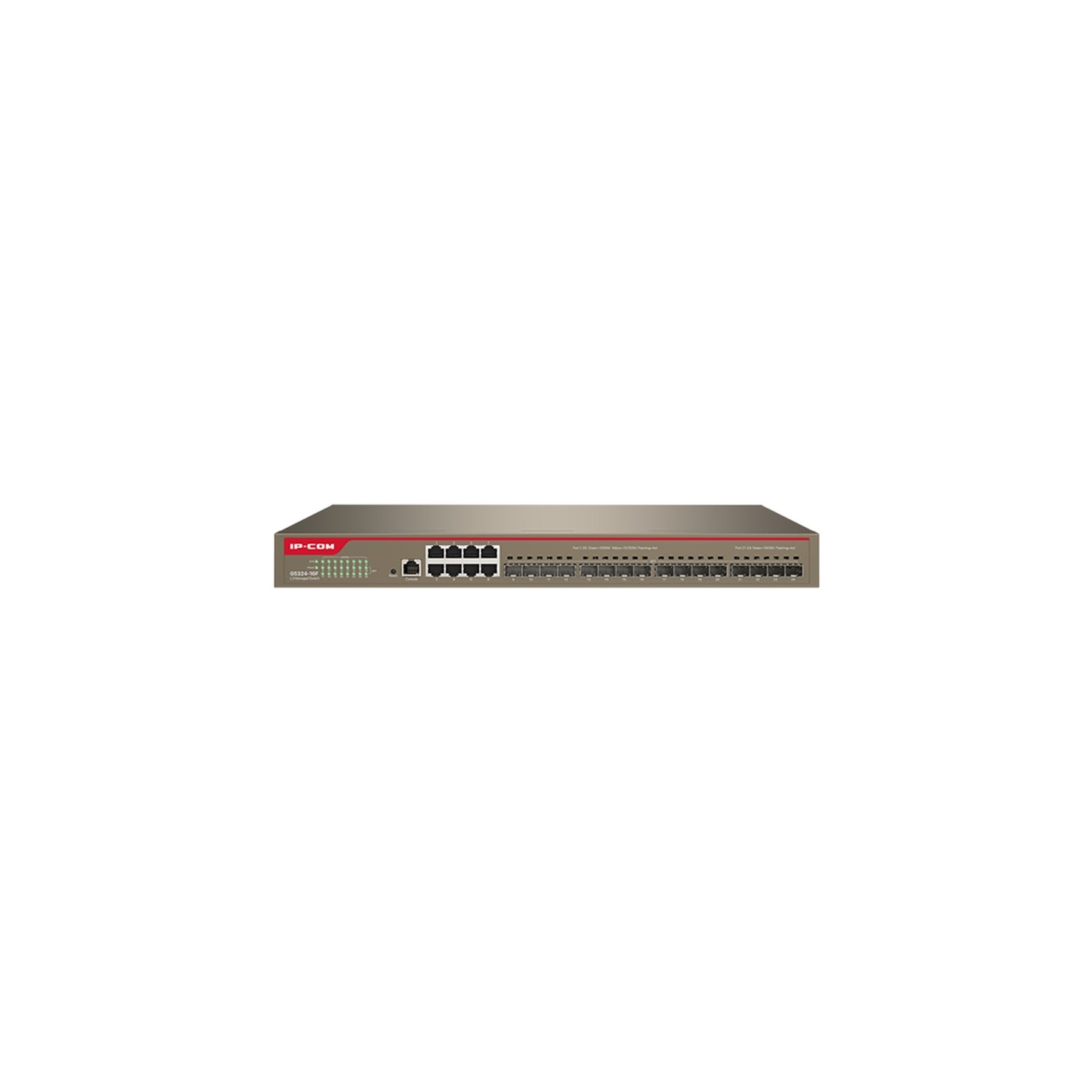 Switch Ip - Com  G5324 - 16F 8 Puertos Gigabit Ethernet 16 P