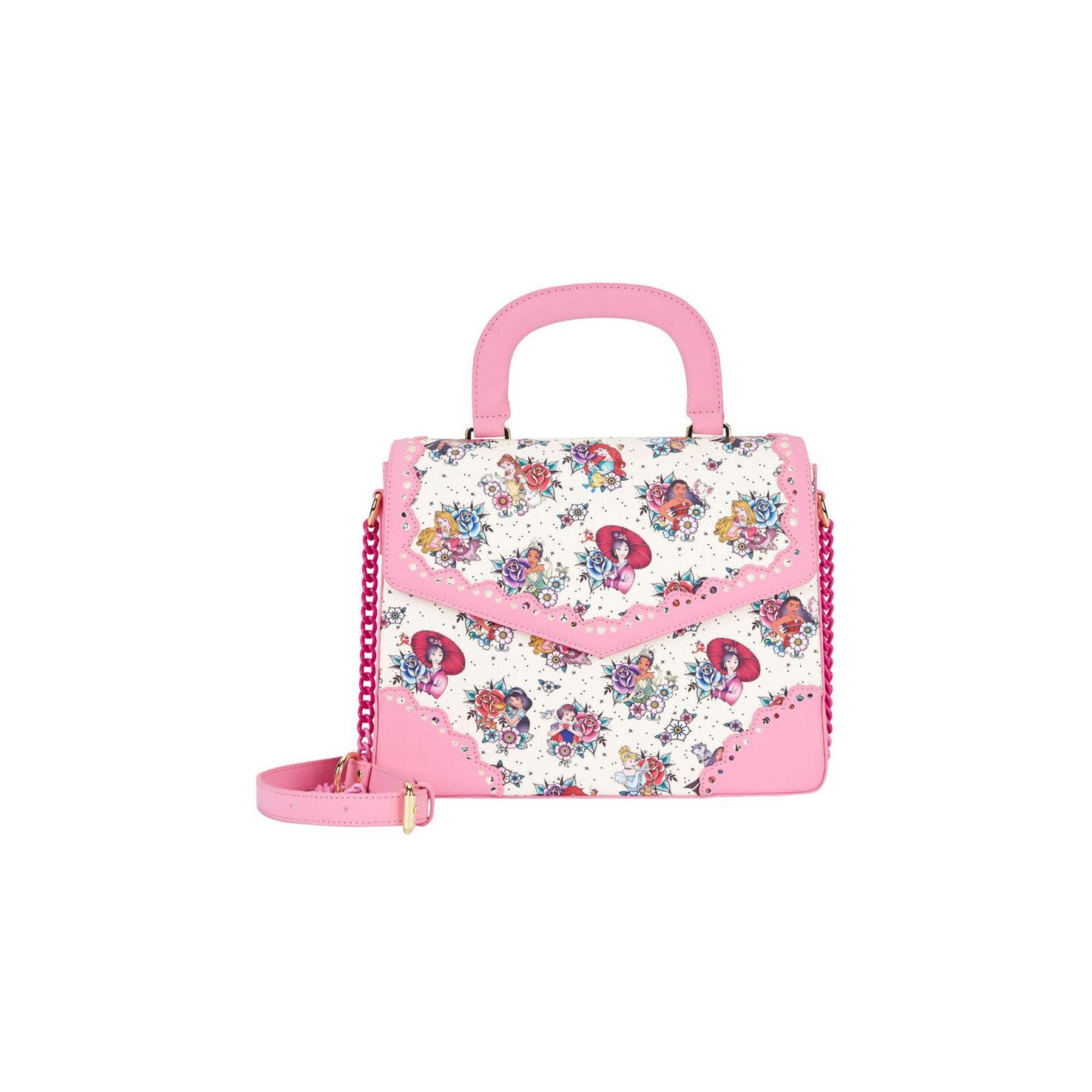 Bolso Loungefly Disney Princesas Tatuajes Aop Cross Body Bag